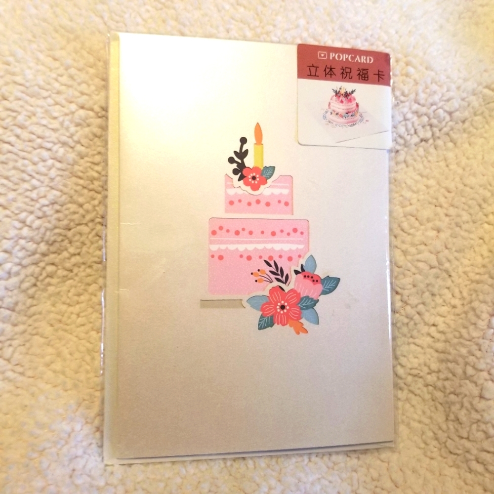 Pop Up Birthday Card with Pop Up Birthday Cake.